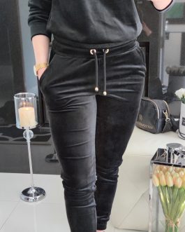 DRES WELUROWY CZARNY VELSATINO