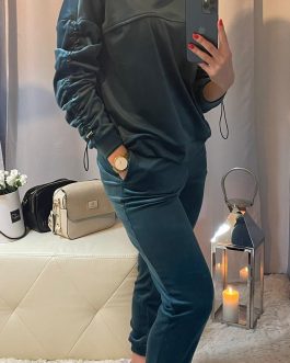 DRES WELUROWY BUTELKOWA ZIELEŃ VELSATINO