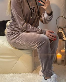 DRES WELUROWY FIOLET VELSATINO